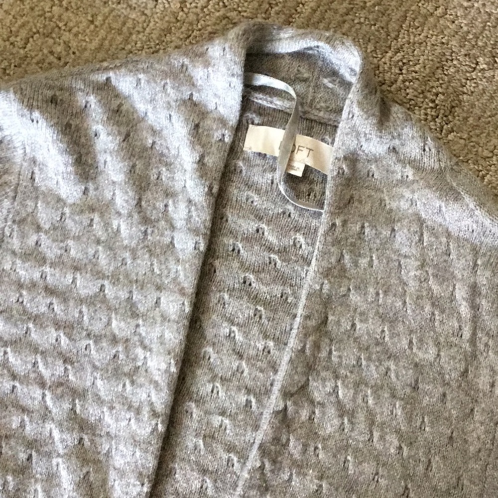 Loft Cardigan gray Sweater size L - Picture 4 of 7